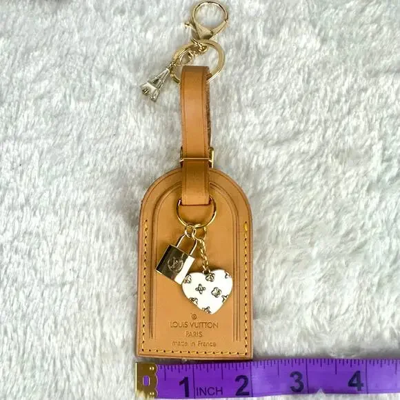 Louis Vuitton Leather name tag bag charms PICK ONE NICE! Great gift!